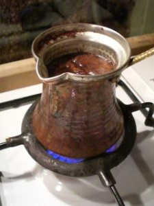Варка кофе в турке