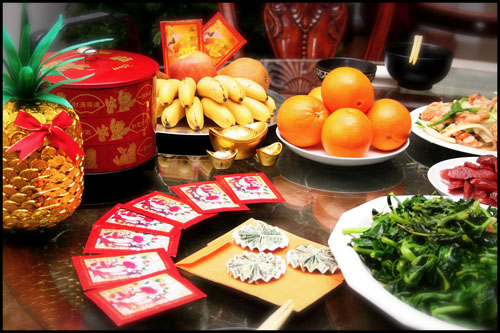 Новогодний стол в Китае